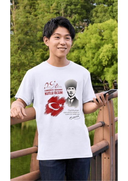 Cumhuriyet Bayramı Tişört 29 Ekim Tişört 101. Yıl T-Shirt Atatürk Tişört modelleri