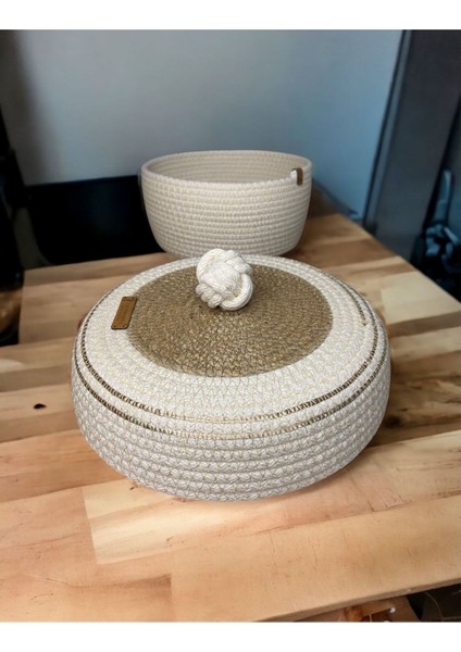 Ayşe Serhoşoğlu Home Design Hasır Sepet, Jüt Sepet, Hasır Sepet, Çok Amaçlı Dekoratif Hasır Sepet, Organizer indirimleri