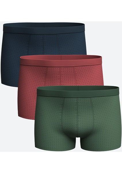 Standart Kalıp Pamuklu Esnek Erkek Boxer 3'lü
