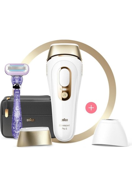 Silk Expert Pro 5 PL5147 400.000 Atımlı, 2 Başlıklı Yeni Nesil Ipl + Tasarım Çanta 250.000 -