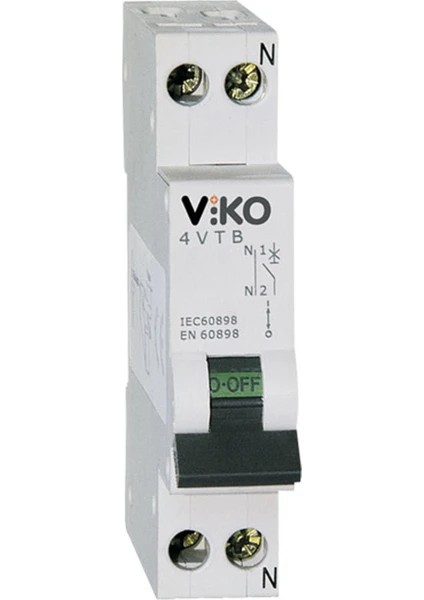 1X10 Amper 1 Fazlı C Tipi 4.5 Ka Otomatik Sigorta 4VTB-1C10