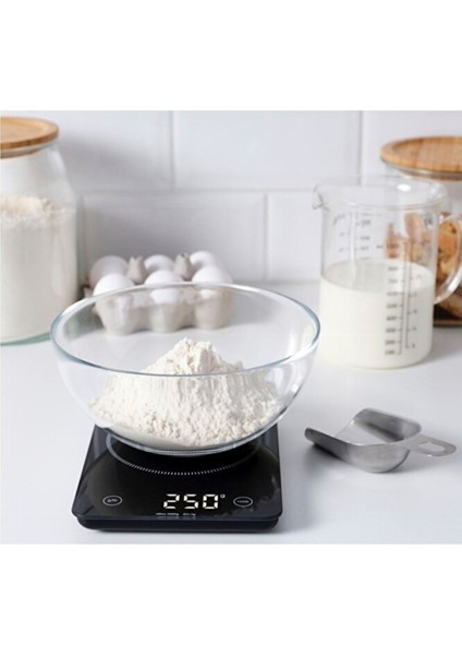 Mutfak Tartısı Hassas Terazi Siyah Lcd'ekran Trendexpress Siyah Cam Resmi fiyatları
