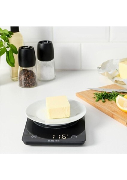 Mutfak Tartısı Hassas Terazi Siyah Lcd'ekran Trendexpress Siyah Cam Resmi fırsatları