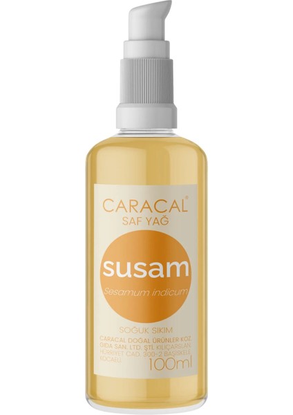 Soğuk Sıkım Susam Yağı 100 ml Saf Doğal