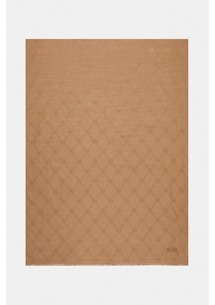 Pamuk Ipek Monogram Şal 40753-AÇIK Gri