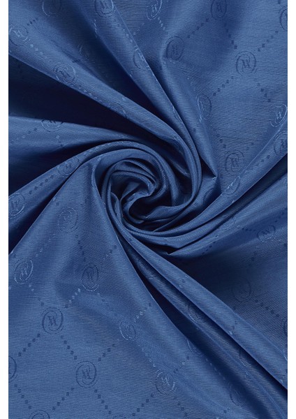 Pamuk Ipek Monogram Şal 40753-MAVI