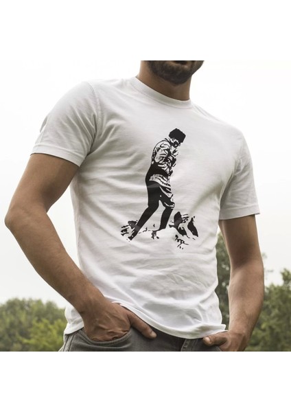 Atatürk Silüet Beyaz Tişört