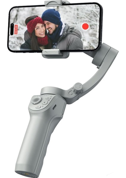 Gri Isteady Akıllı Telefon Görüntü Sabitleyici Yapay Zeka Görüş Sensörlü Profesyonel Gimbal Stabili
