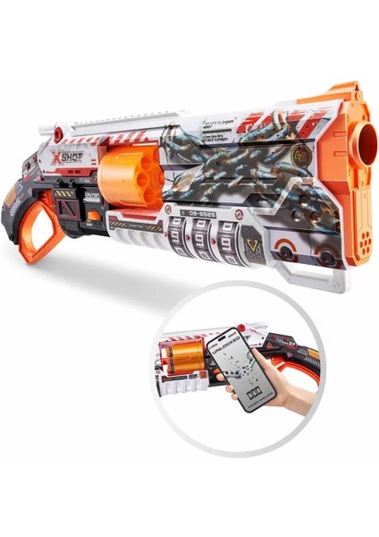 36606 X-Shot Skins Lock Blaster 16 Mermili Sünger Dart Atan Silah 56 cm -Sunman
