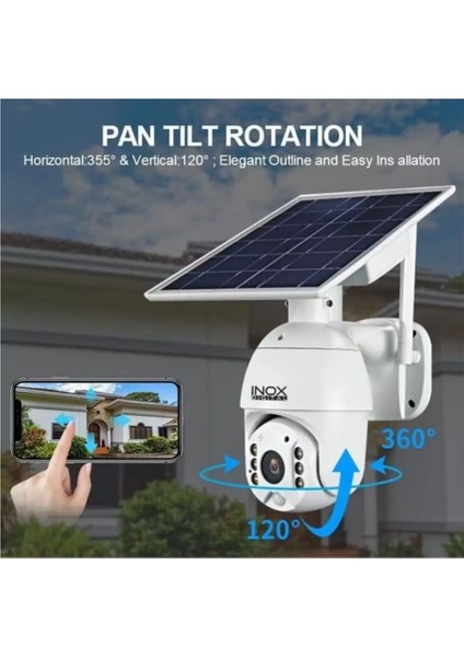 High Definition (Hd) Inox 3mp Su Geçirmez 4g Sim Kart Destekli Ptz Bulut Kayıt Destekli Solar Kamer fiyatları