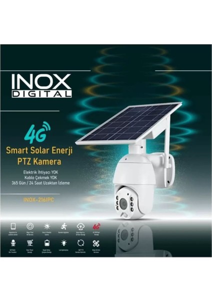 High Definition (Hd) Inox 3mp Su Geçirmez 4g Sim Kart Destekli Ptz Bulut Kayıt Destekli Solar Kamer modelleri