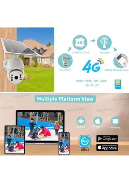 High Definition (Hd) Inox 3mp Su Geçirmez 4g Sim Kart Destekli Ptz Bulut Kayıt Destekli Solar Kamer fırsatları