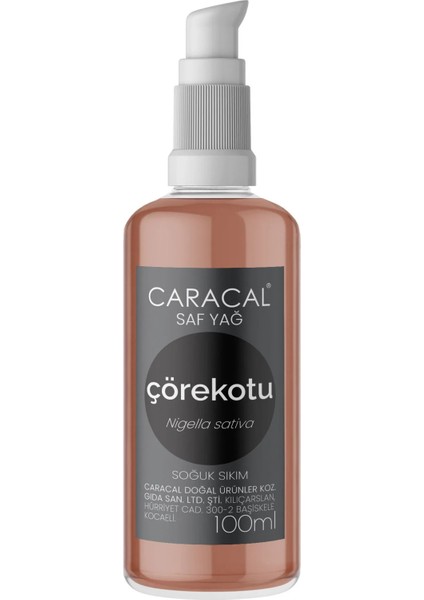 %100 Saf Çörek Otu Yağı Soğuk Sıkım Çörekotu Yağı Doğal 100 ml