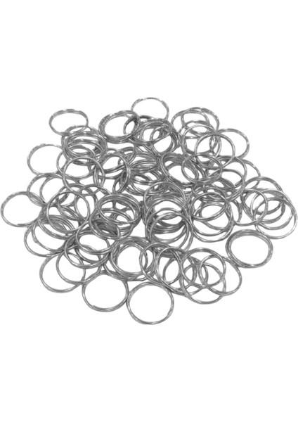 Anahtarlık Halkası 100 Adet Metal Anahtarlık Yapma Malzemesi Yuvarlak Halka