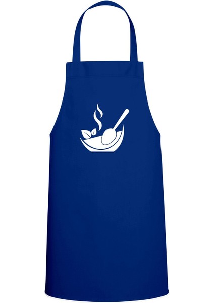 Chef Özel Baskılı Chef Mutfak Önlüğü Saks Mavisi