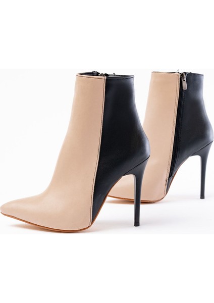 Nut Yüksek Ince Topuklu Fermuarlı Kadın Bot fırsatları