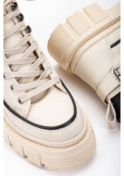 Silfa Krem Cilt Toka Detay Bağcıklı Kadın Bot fırsatları