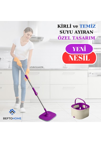 Befto Home King Temiz Su Ile Kirli Suyu Ayıran Otomatik Temizlik Seti Çift Kovalı