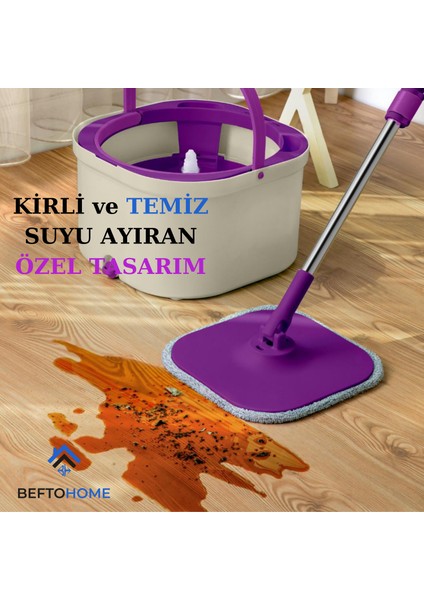 Befto Home King Temiz Su Ile Kirli Suyu Ayıran Otomatik Temizlik Seti Çift Kovalı