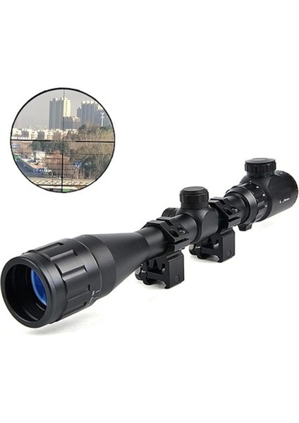 Krg 4-12X40 Aoeg  Dürbünü Mil Dot Kırmızı - Yeşil Lens Koruyucu Company