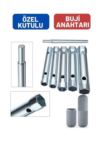 Yeni Estevia Arby Torklu 5 Ebat Buji Sökme Takma Anahtarı Kutulu Set Company