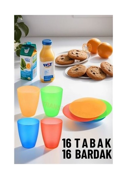 32 Adet Tabak Bardak Seti