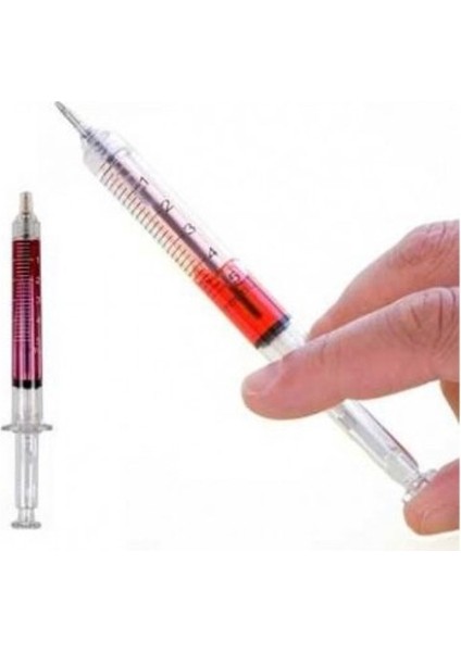 Yeni Estevia Clez Şırınga Şeklinde Tükenmez Kalem Syringe Pen Company