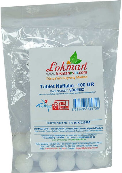 Yeni Estevia Clez Naftalin Bilya Tablet 100 gr Paket Company