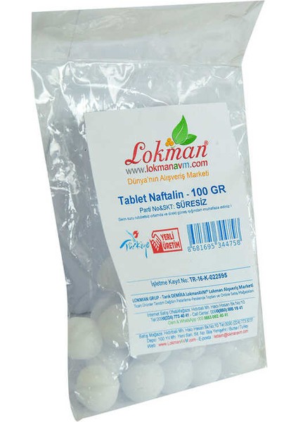 Yeni Estevia Clez Naftalin Bilya Tablet 100 gr Paket Company