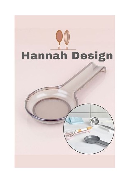 Yeni Estevia Xdn  Kepçe Kaşık Altlığı Şeffaf Hannah Design Company