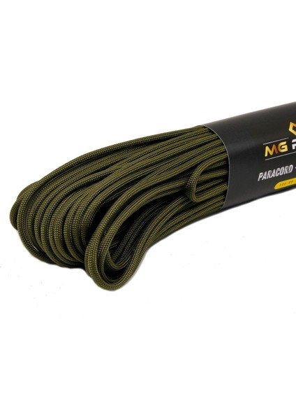 (Outdoor Cord) %100 Polyester Paracord Ip 4 mm Haki 30 Metre 300 kg Kadar Kopma Dirençli