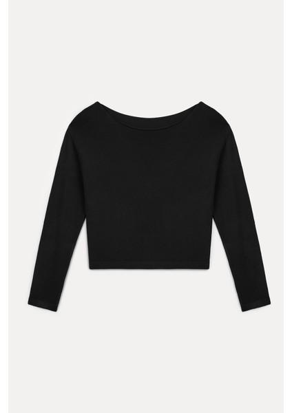 Kayık yaka triko kazak