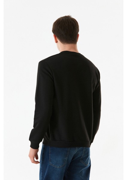 Basic Bisiklet Yaka Sweatshirt