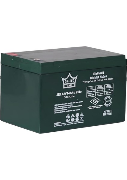 Akü (elektirikli Bisiklet) 12v14ah Ortec