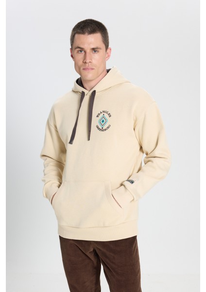 Wrangler Relaxed Fit Geniş Kesim Kapüşonlu İçi Polarlı Haki Sweatshirt fiyatları