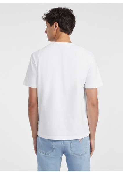 Beyaz Erkek T-Shirt M4YI42K8FQ4G011 Gj Ss Cn Reg Amerıc