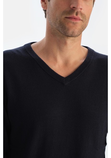 Antrasit Erkek Kaşmir Karışımlı V Yaka Triko indirimleri