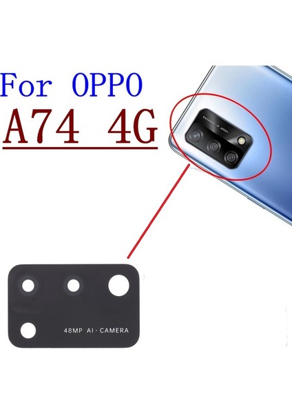 Oppo A74 Arka Kamera Camı Lens Yapışkanlı