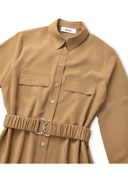 Metal Tokalı Gömlek Elbise fırsatları