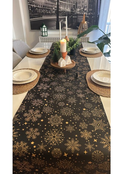 Yeni Yıl Temalı Siyah Runner fiyatları