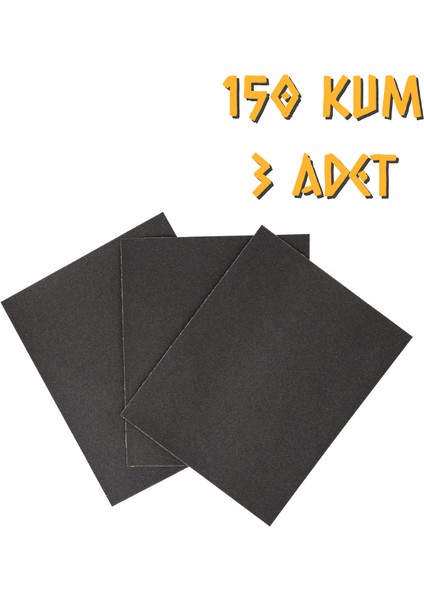 Su Zımparası A150 Kum - 3 Adet