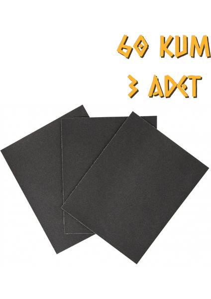 Su Zımparası A60 Kum - 3 Adet