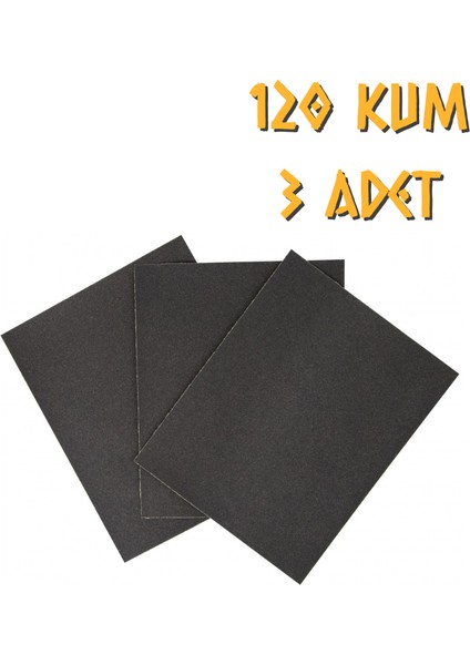 Kupa Su Zımparası A120 Kum - 3 Adet