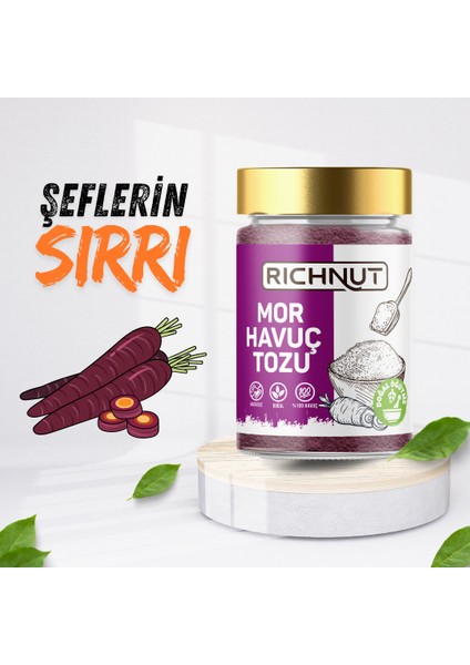 Mor Havuç Tozu Katkısız Doğal 150 gr