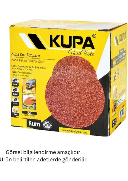 Yuvarlak Cırt Zımpara 115 mm - P80 Kum - 3 Adet