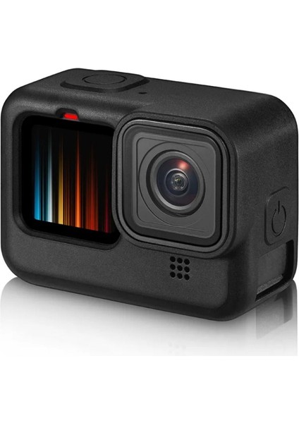 Siyah Gopro 11 10 9 Uyumlu Silikon Koruma Kılıfı Bileklikli Slr Aksesuarları