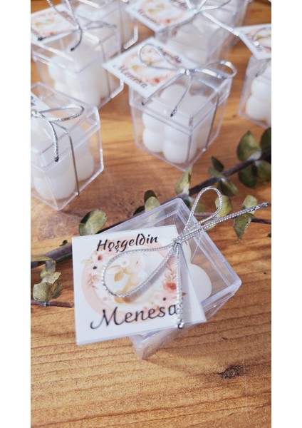 Sevgiliatolyemm Mika Kutulu Bubble Mum Doğum Günü Bebek Mevlüt Babyshower Hediyelik 10 Adet