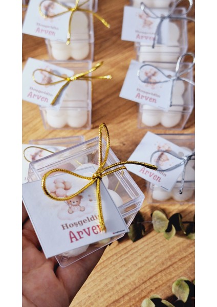 Sevgiliatolyemm Mika Kutulu Bubble Mum Doğum Günü Bebek Mevlüt Babyshower Hediyelik 10 Adet fiyatları