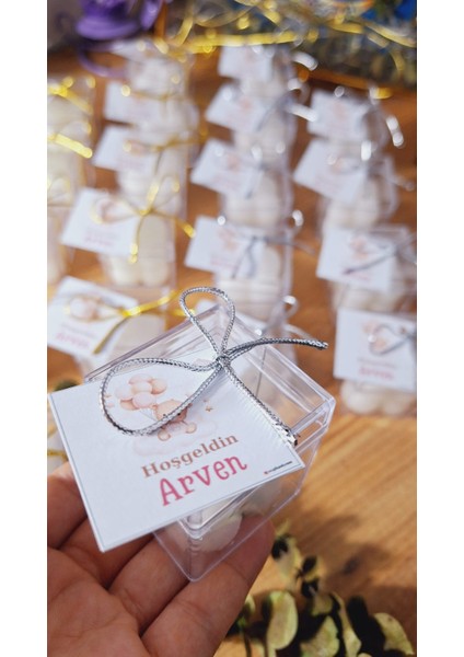 Sevgiliatolyemm Mika Kutulu Bubble Mum Doğum Günü Bebek Mevlüt Babyshower Hediyelik 10 Adet modelleri
