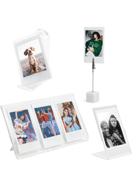 Dijital Fotoğraf Çerçeveleri Instax Mini Pleksi 6'lı Fotoğraf Çerçeve Seti Beyaz